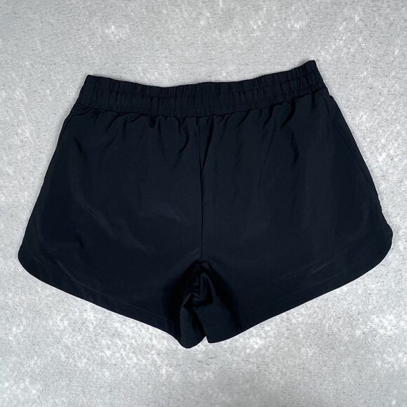 Peloton Short Womens Small Black Elastic Waist Inseam 3.5” Lined Polyester Blend - Picture 7 of 11